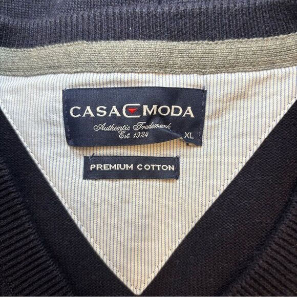 Casa Moda Premium Cotton V Neck Sweater Vest - Picture 4 of 6
